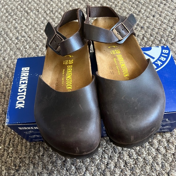 Birkenstock ⭐️RARE⭐️ Messina Dark Brown Size 39 Narrow Ankle Strap - Picture 8 of 15